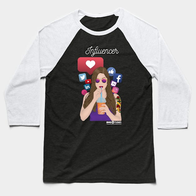 Influencer Baseball T-Shirt by KShinabery